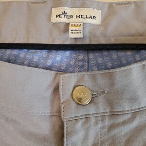 Peter Millar Men's 34-32 Gray Golf Pants.